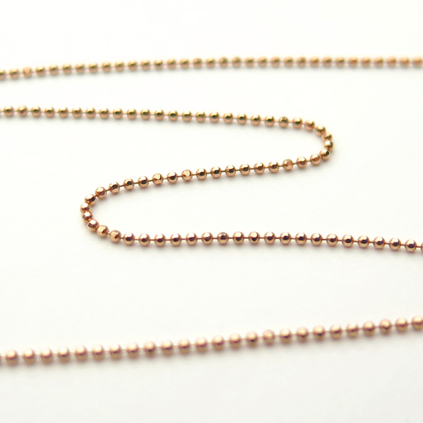 ピンクゴールドカットボール60cm1.0mmアップ