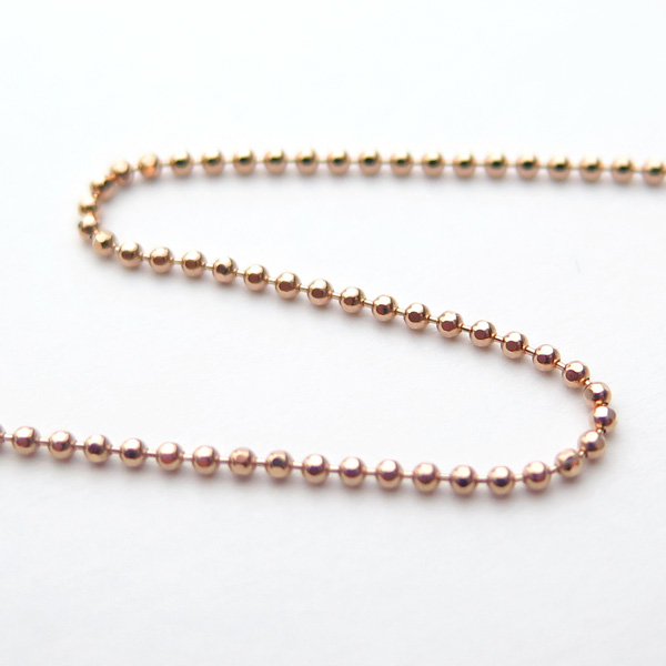 ピンクゴールドカットボール45cm1.2mmアップ