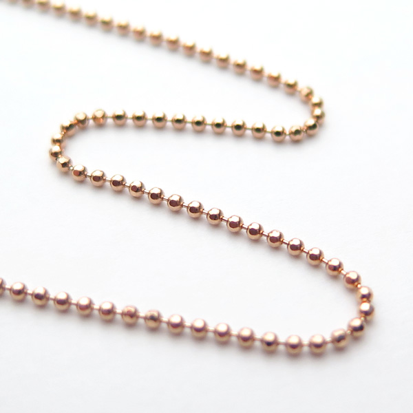 ピンクゴールドカットボール50cm1.2mmアップ
