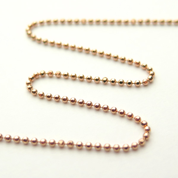 ピンクゴールドカットボール60cm1.2mmアップ
