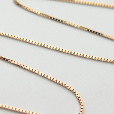 ピンクゴールドベネチアン60cm0.6mmアップ