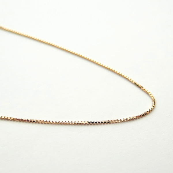 ピンクゴールドベネチアン40cm0.7mmアップ