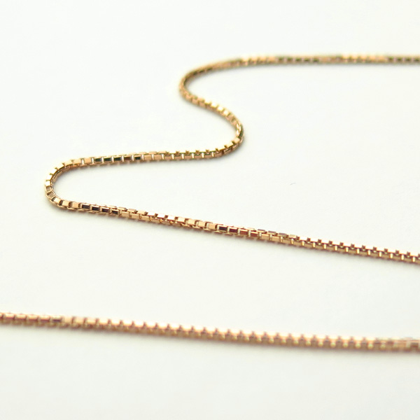 ピンクゴールドベネチアン60cm0.8mmアップ