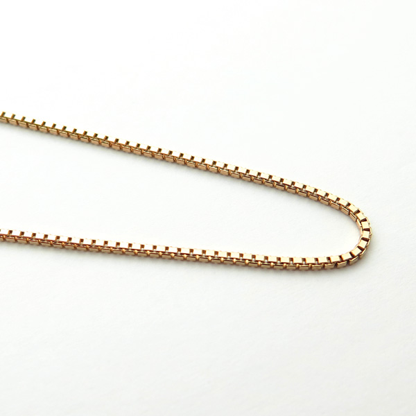 ピンクゴールドベネチアン40cm1.0mmアップ