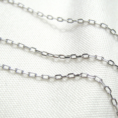 Pt850 プラチナチェーン アズキ「小豆」チェーン 50cm 1.0mm  