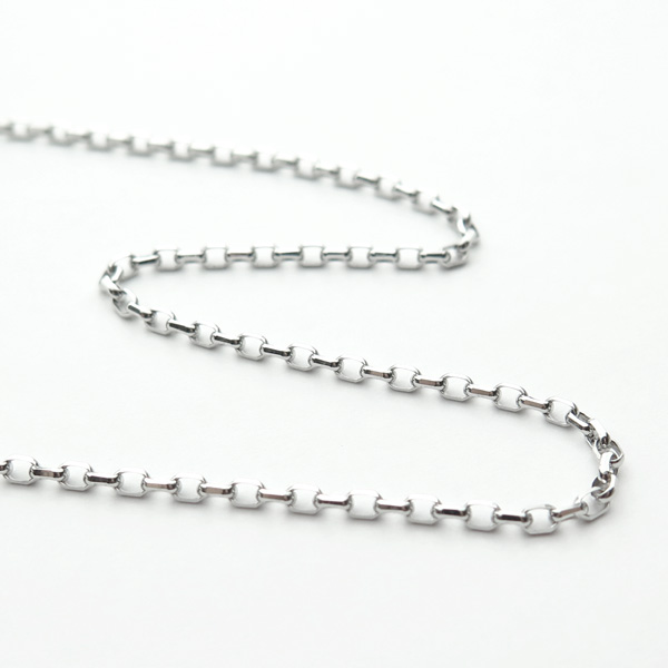 ホワイトゴールド小豆（アズキ）50cm1.8mmアップ