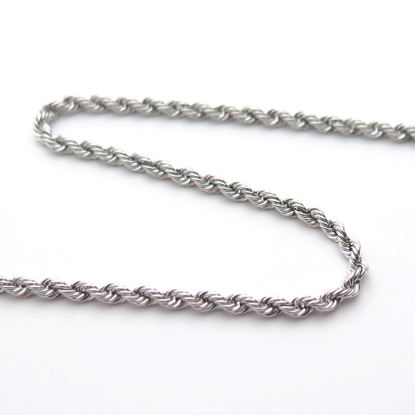 ホワイトゴールドパイプロープ45cm2.0mmアップ