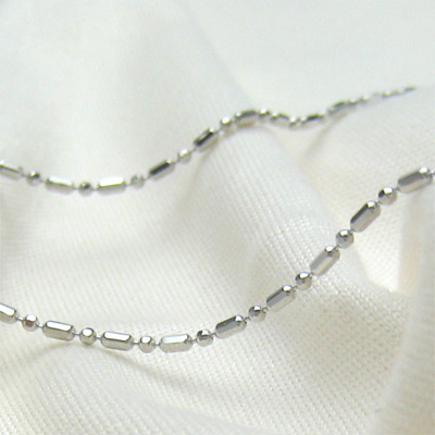 ホワイトゴールドショート＆ロング45cm1.5mmアップ