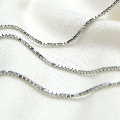 ホワイトゴールドベネチアン50cm1.0mmアップ