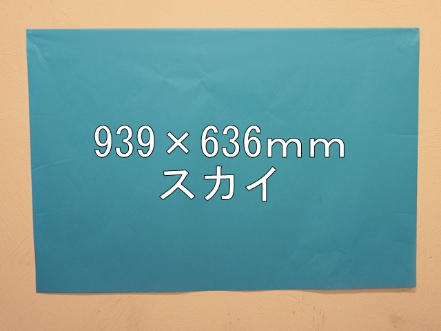 【1406-8】【特大Ａサイズ】ローズウィンドウペーパー/単色5枚入/939×636ｍｍ/スカイ【メール便不可】【新梱包タイプ】