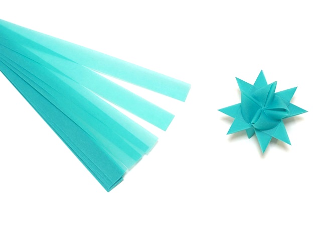 【956-D】フレーベルの星用ペーパー/1.5cm×44cm/20枚入/ビビッド/ブルー