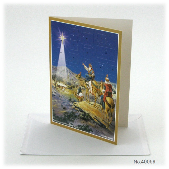 【931】アドヴェントカレンダー/No40059/封筒入り二つ折りはがきサイズ/リヒャルトセルマー/アドベントカレンダー