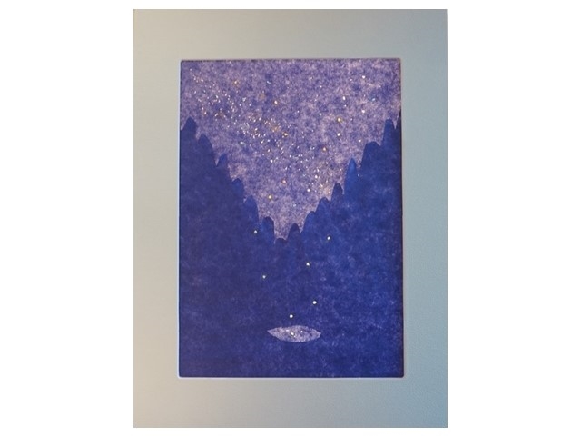 【611】ローズウィンドウ手づくりキット/星空/ホワイト枠