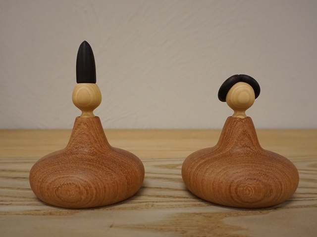 【土日限定お値下げ】【美品】三浦木地　雛人形　ひな人形／2段　7/10までの出品 三浦忠司 ひな二段セット 木のおもちゃ専門店 こどもの木