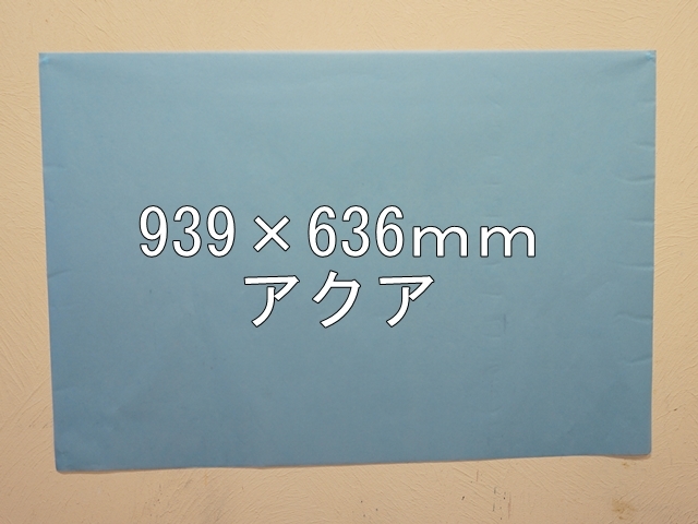 【1406-1】【特大Ａサイズ】ローズウィンドウペーパー/単色5枚入/939×636ｍｍ/アクア【メール便不可】【新梱包タイプ】