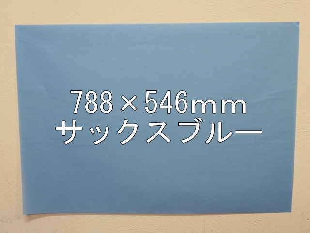 【1406-24】【特大Ｂサイズ】ローズウィンドウペーパー/単色5枚入/788×546ｍｍ/サックスブルー【メール便不可】【新梱包タイプ】