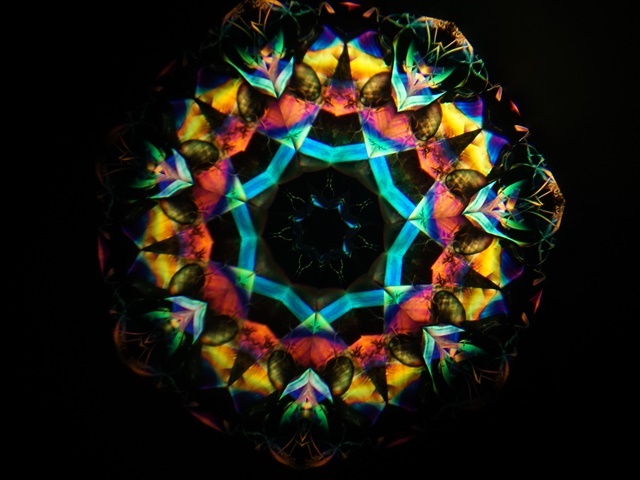 オイル 万華鏡 10ポイント 1782-8】細野朝士/オイル＆ドライ万華鏡/2ミラー7ポイントA