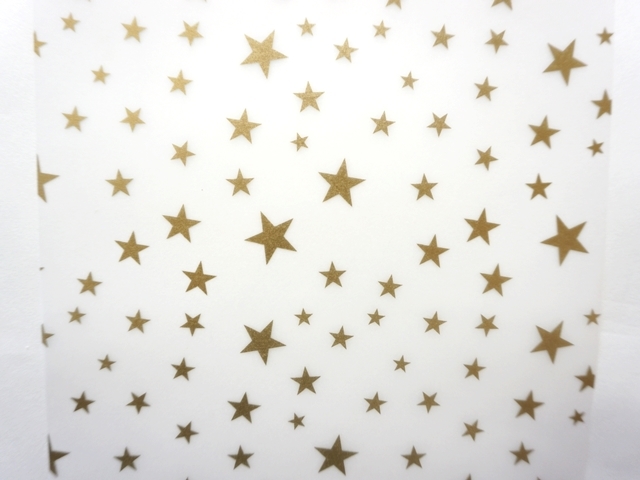 ランタン用トランスパレントペーパー・金の星・アップ