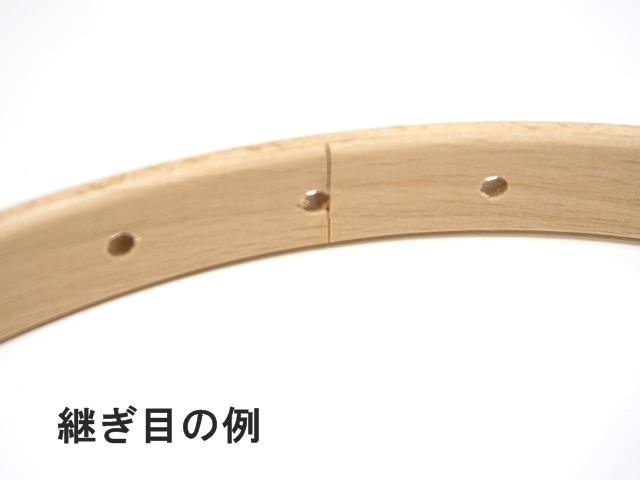 円形織り機・継ぎ目の部分