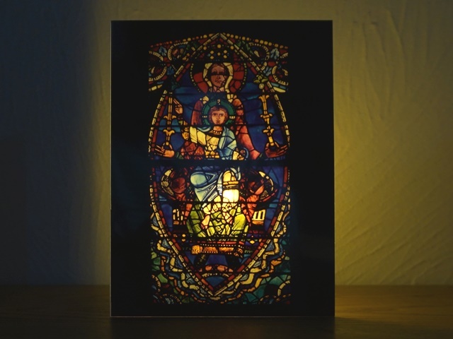 シャルトレ大聖堂ステンドグラスの窓メッセージカード