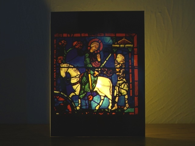 シャルトレ大聖堂ステンドグラスの窓メッセージカード