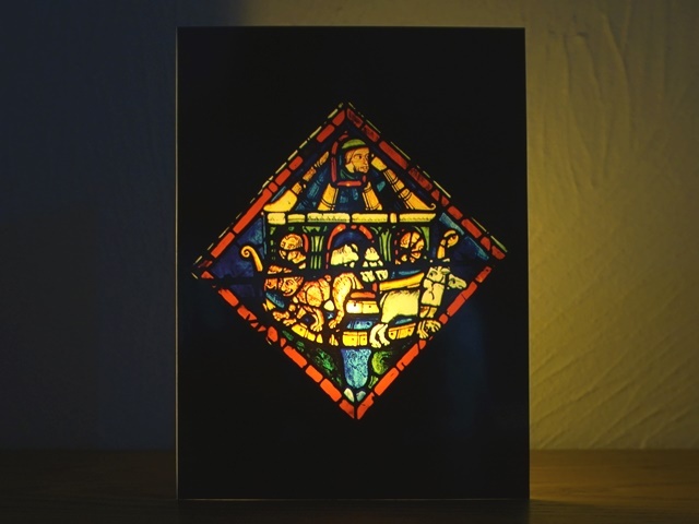 シャルトレ大聖堂ステンドグラスの窓メッセージカード