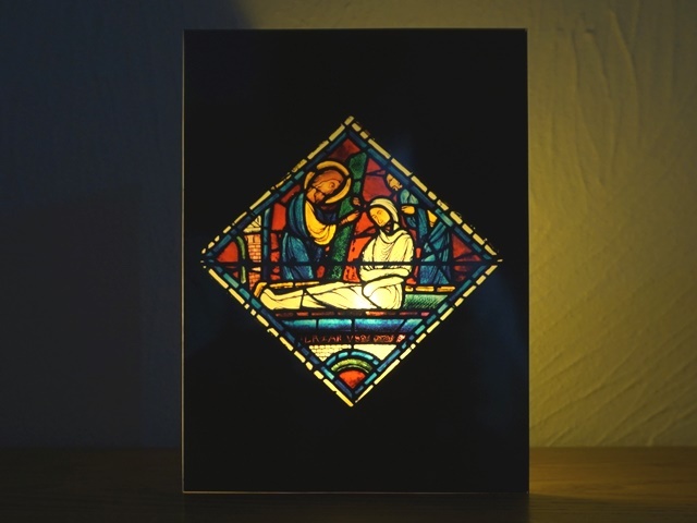 シャルトレ大聖堂ステンドグラスの窓メッセージカード