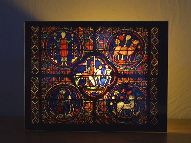 シャルトレ大聖堂ステンドグラスの窓メッセージカード