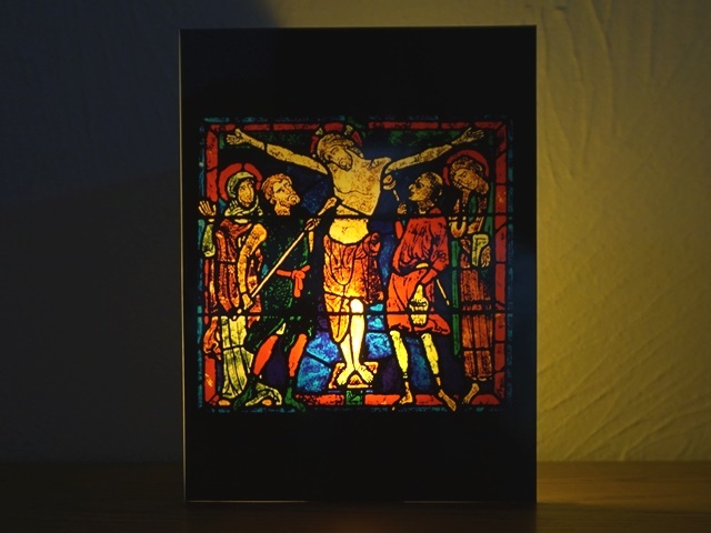 シャルトレ大聖堂ステンドグラスの窓メッセージカード