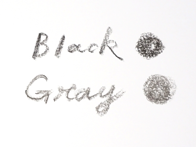 チョーク・グレーと黒の見本