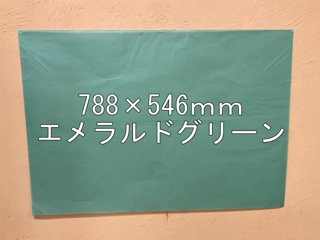 【1406-18】【特大Ｂサイズ】ローズウィンドウペーパー/単色5枚入/788×546ｍｍ/エメラルドグリーン【メール便不可】【新梱包タイプ】