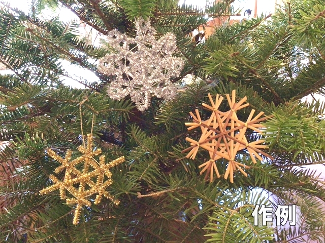 モールとストローで作る雪の結晶　クリスマスキット