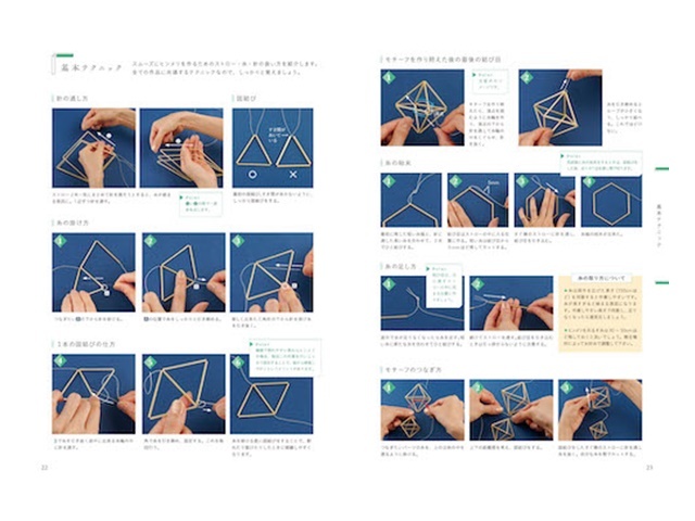 麦わらで作る幾何学模様のモビール　四季を彩る美しいヒンメリ