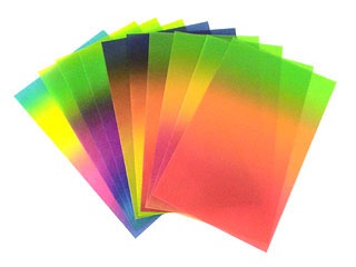 【523-A】レインボートランスパレントペーパー/10枚セット/小/20.3×33cm