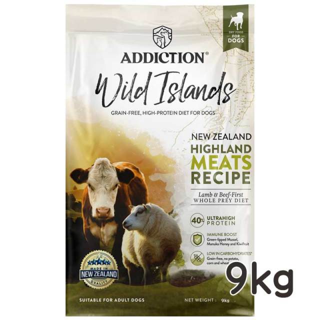 アディクション・ワイルドアイランズ・ドッグフード　ハイランドミーツレシピ　9kg