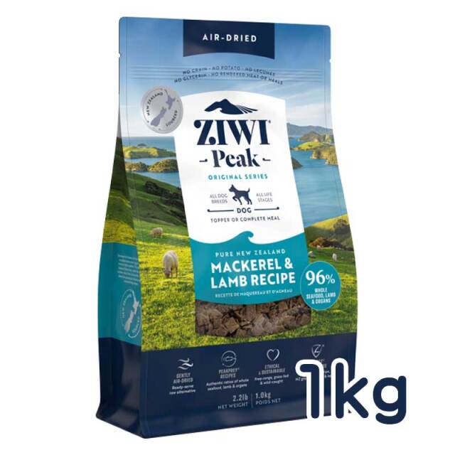 ジウィピーク　エアドライ・ドッグフード　マッカロー&ラム　1kg