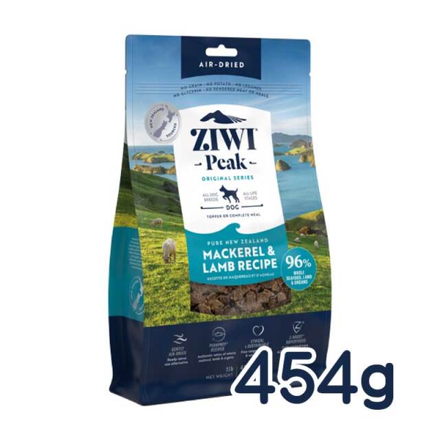 ジウィピーク　エアドライ・ドッグフード　マッカロー&ラム　454g