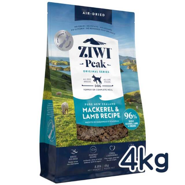 ジウィピーク　エアドライ・ドッグフード　マッカロー&ラム　4kg