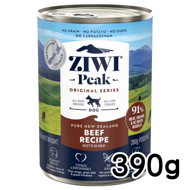 ジウィピーク　ドッグ缶　ビーフ　390g