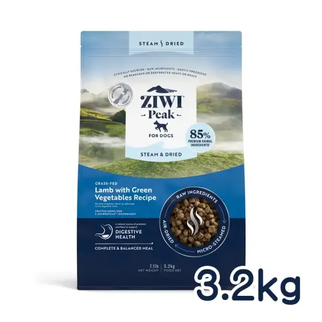 ZIWI Peak ラム with グリーンベジタブル 800g スチーム ZiwiPeak(ジウィピーク)・スチーム&ドライ・ドッグフード