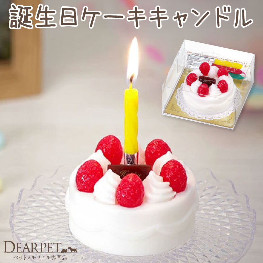 ペット仏具 誕生日 ケーキ キャンドル お供え 本物そっくり かわいい 記念日 スイーツ ろうそく カメヤマ