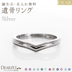 ペット 遺骨リング 指輪 DEAR "AYUMU" UTSUROIリング シルバータイプ 名入れ無料 樹脂 封入 遺骨ジュエリー シルバー925 ILM-003
