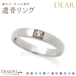 【9月中は10％OFF】ペット 遺骨 リング 指輪 DEAR ディア "KANADE" NEIROリング K10 K18 Pt950 シンプル 名入れ無料 樹脂 封入 遺骨ジュエリー ILM-010 yy