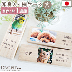 ペット 写真 入り 犬 猫 遺毛 ひげ 遺品 大サイズ 国産 桐製 名入れ 猫のひげケース 防湿 抗菌 防腐 兎 鳥 インコ 文鳥 オーダー 【送料無料】