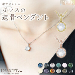 ペット 遺骨 ネックレス DEAR ディア "TSUMUGI" アンシエント ペンダント 名入れ無料 ガラス 封入 遺骨ジュエリー ペットジュエリー TJ01