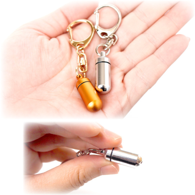 小物・アクセサリー SK ペット 遺骨カプセル SSサイズ キーホルダー ペットロス カプセル 巾着