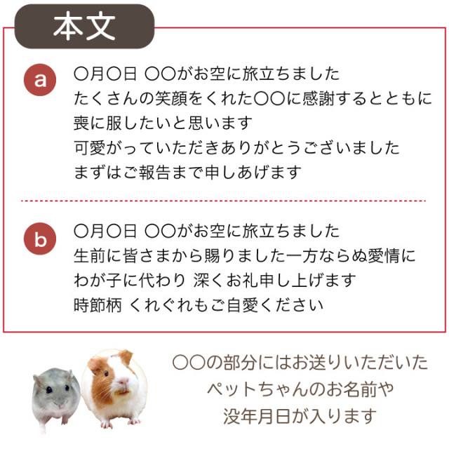 ペット 喪中はがき 挨拶状 クリスマスカード 10枚 セット メール便対応