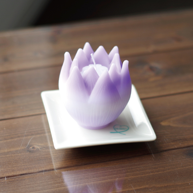 0826 スワロフスキー　睡蓮　キャンドルスタンド　パープル 0826 スワロフスキー 睡蓮 キャンドルスタンド パープル 0826