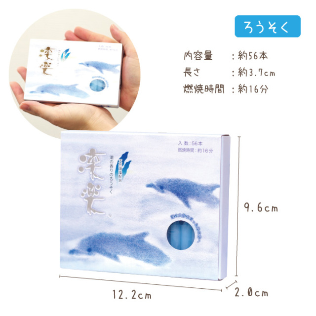 ペット仏具 線香 & ろうそく セット 凛楽 ミニ 夏 海 潮 【ネコポス対応】