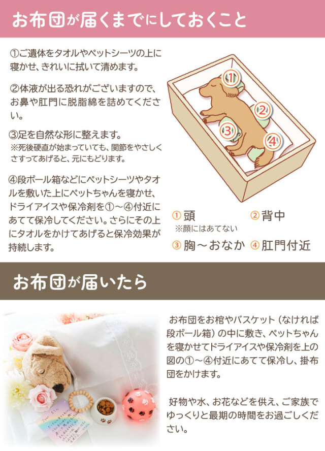 ペット供養】【お別れ準備】 お布団3点セット - ペット仏壇・仏具
